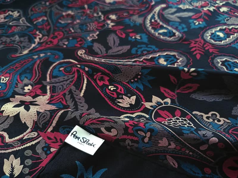 Per Spook Paris Vintage Silk Scarf Paisley 32 x 30 inches