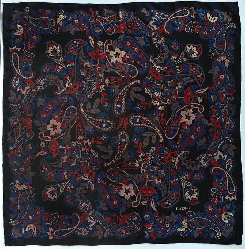 Per Spook Paris Vintage Silk Scarf Paisley 32 x 30 inches
