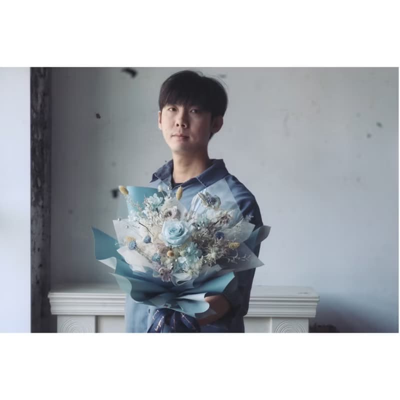 庭園玫瑰永生花束