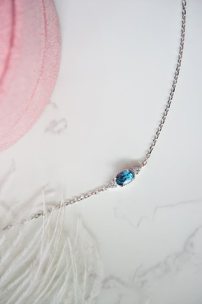 Natural Topaz Bracelet Sterling Silver 925