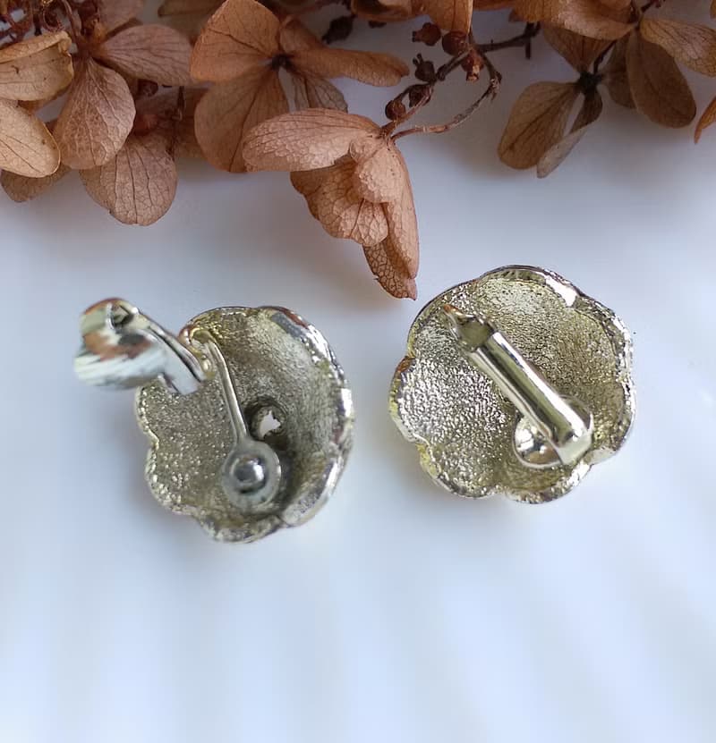 Vintage Jewelry 西洋古董飾品 小巧 甜美 小圓 夾式耳環