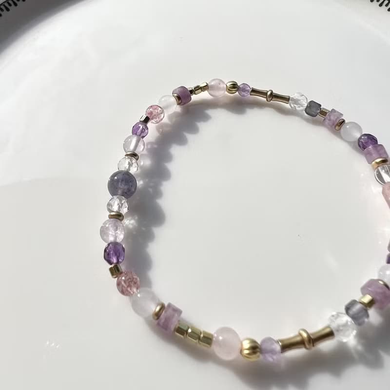 【羅馬競技場的戰神阿瑞斯】草莓晶 紫水晶 粉晶 堇青石 水晶手鍊