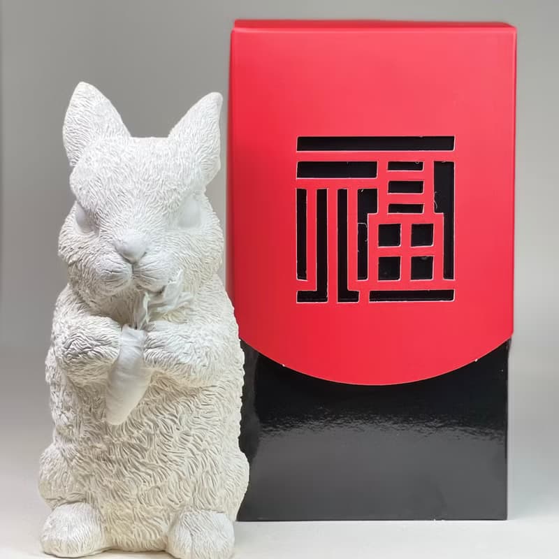 24h出貨 香氛兔與美食-小盤套組 擴香石 公仔 交換禮物 珪藻 居家