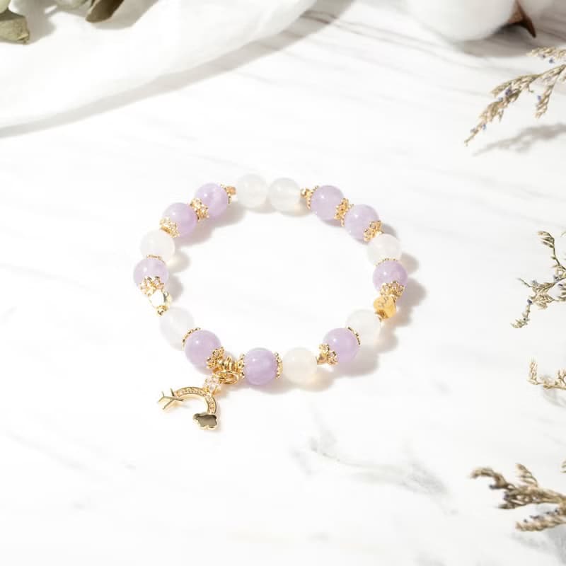 【白色大道】魔笛-白瑪瑙紫水晶手鍊