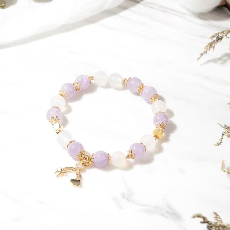 【白色大道】魔笛-白瑪瑙紫水晶手鍊