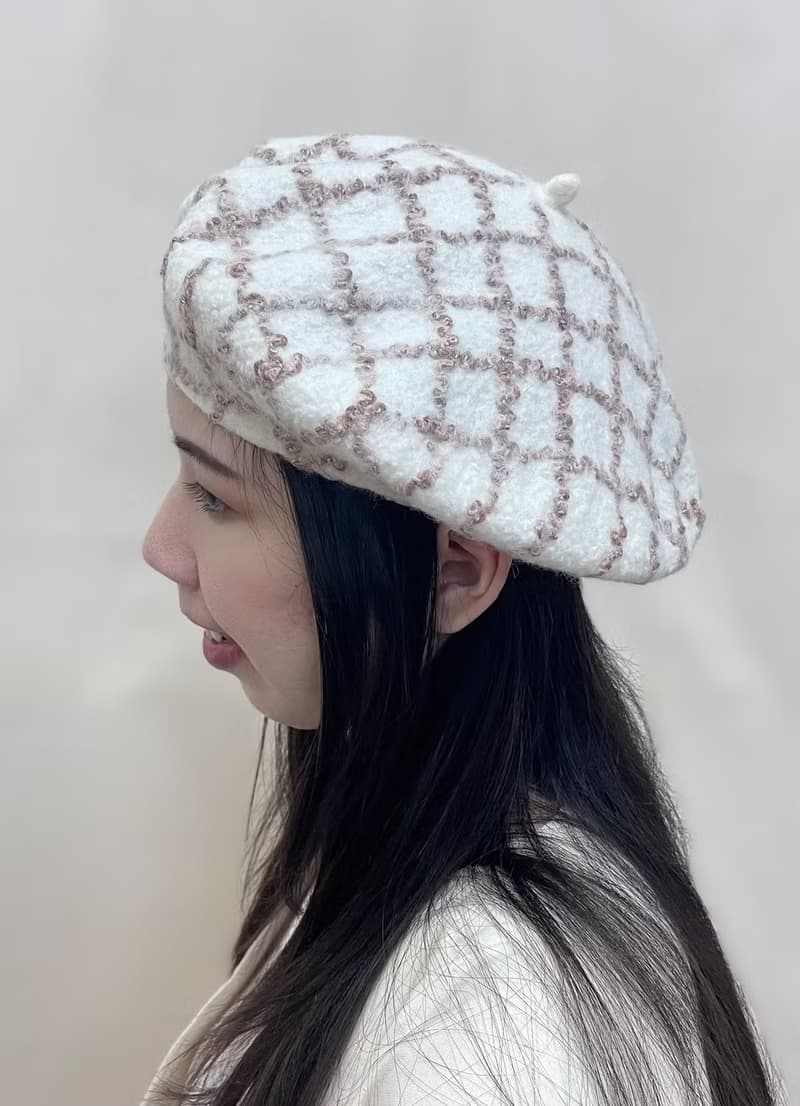 絲光美麗諾羊毛貝蕾帽 -  流光格舞