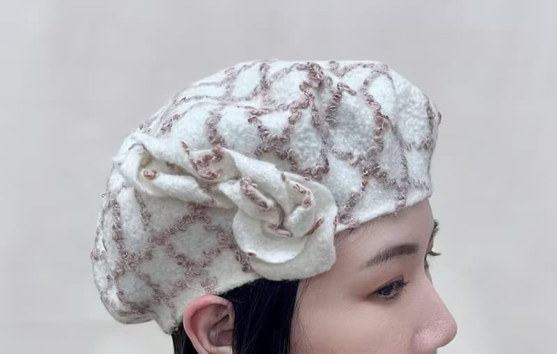絲光美麗諾羊毛貝蕾帽 -  流光格舞
