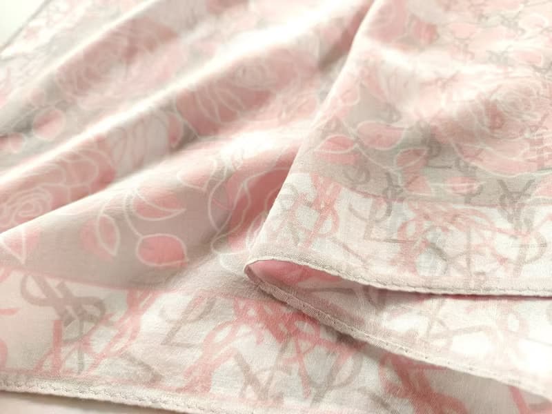 YvesSaintLaurent Vintage Scarf Magnolia Flower 23 x 23 inches