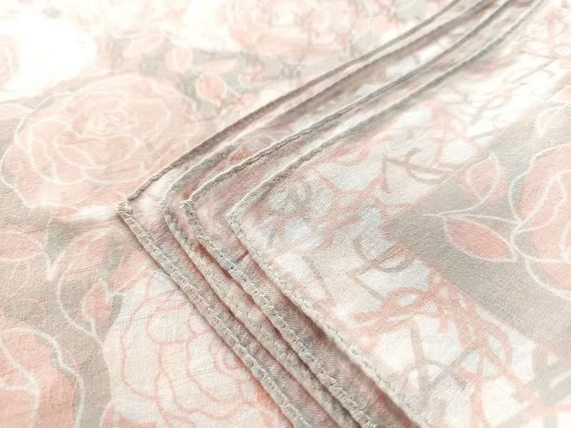YvesSaintLaurent Vintage Scarf Magnolia Flower 23 x 23 inches