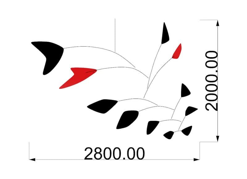 calder mobile動態雕塑裝飾吊飾室內掛飾走廊天花板餐廳空中掛件