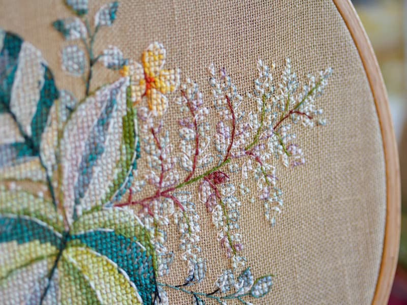 【數位】Watercolor Green Bouquet I - PDF cross stitch pattern