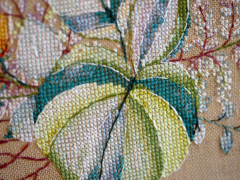 【數位】Watercolor Green Bouquet I - PDF cross stitch pattern