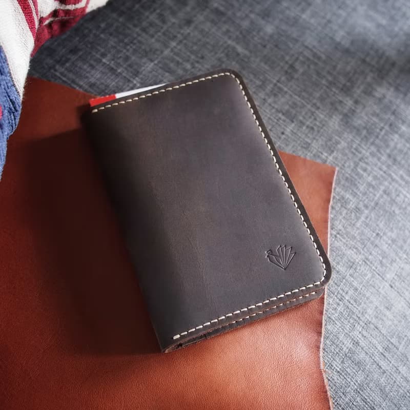 Personalized Passport holder Handmade Crazy horse genuine leather