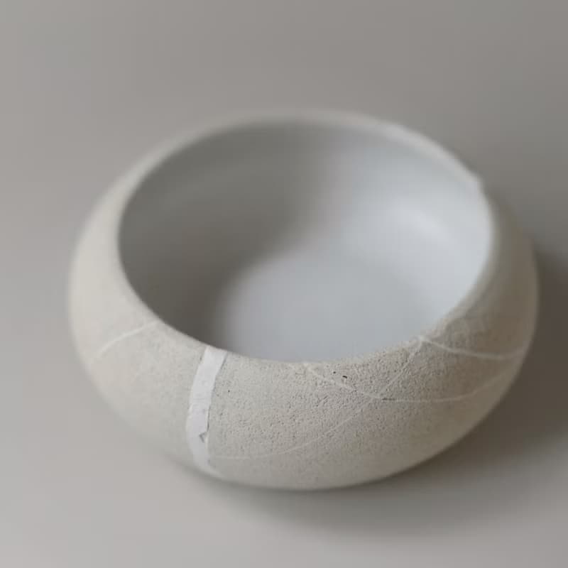 Stillness Pebble 陶瓷花崗鵝卵石頭兩用碗盤 017
