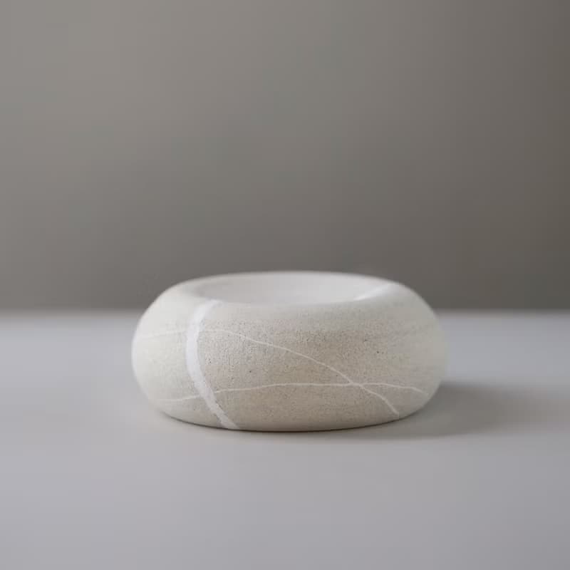 Stillness Pebble 陶瓷花崗鵝卵石頭兩用碗盤 017