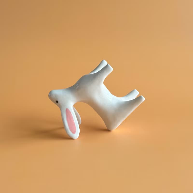 陶瓷兔子雕像