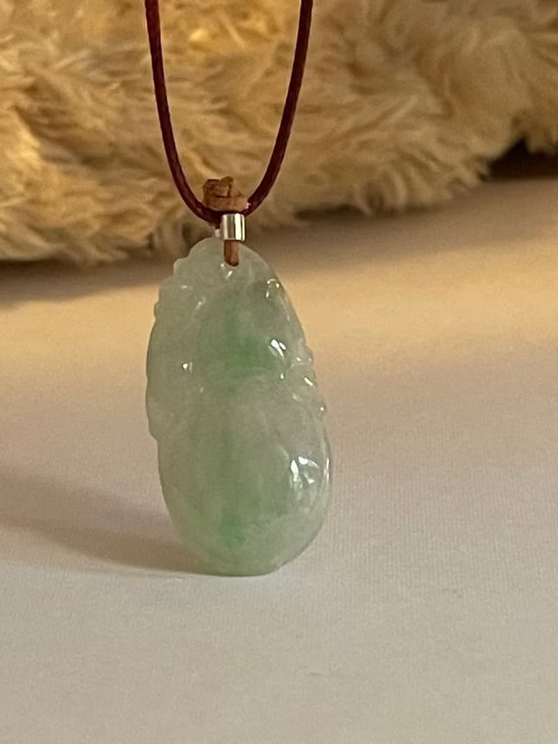 葫蘆翡翠吊墜項鍊緬甸玉無優化天然A貨翡翠 冰飄綠花
