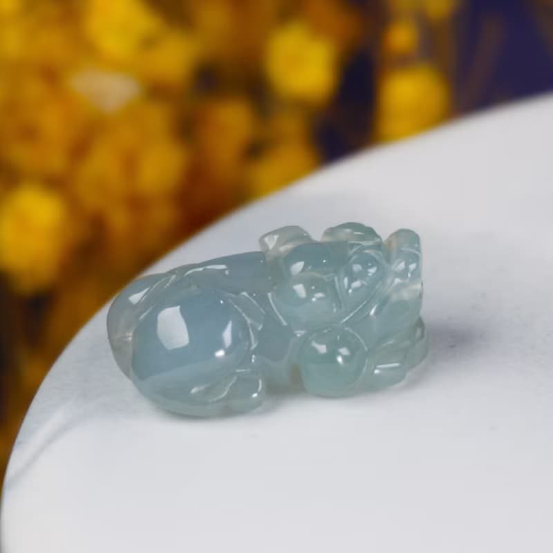 【招財神獸】冰種翡翠戰神貔貅| 天然緬甸玉翡翠 | 送禮