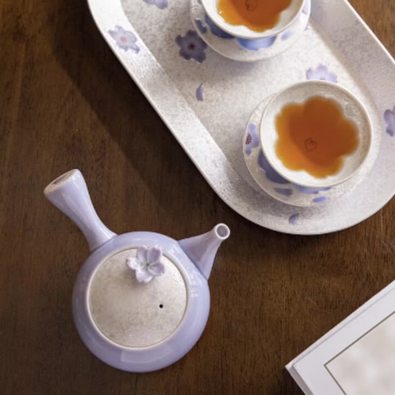 【預訂】有田燒 九州手繪彩虹紫櫻茶具套裝