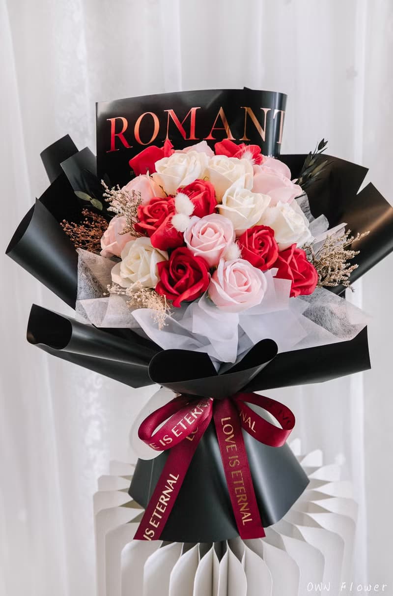 紅玫瑰花束/香皂花束/生日花束/情人節花束/告白花束/紀念日花束