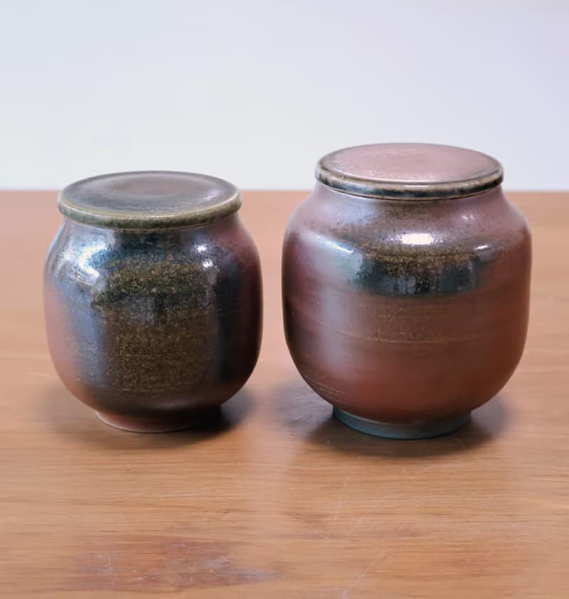 朱泥 柴燒陶茶倉 茶葉罐