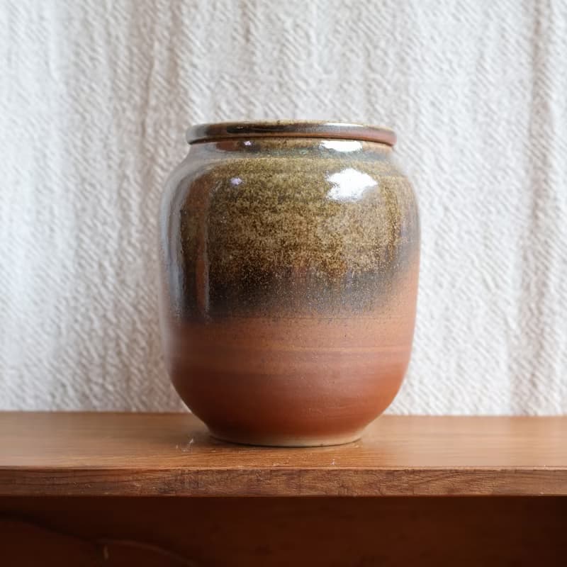 朱泥 柴燒陶茶倉 茶葉罐