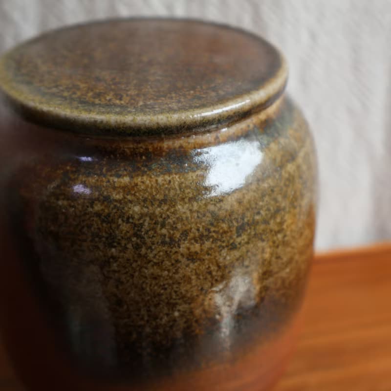 朱泥 柴燒陶茶倉 茶葉罐