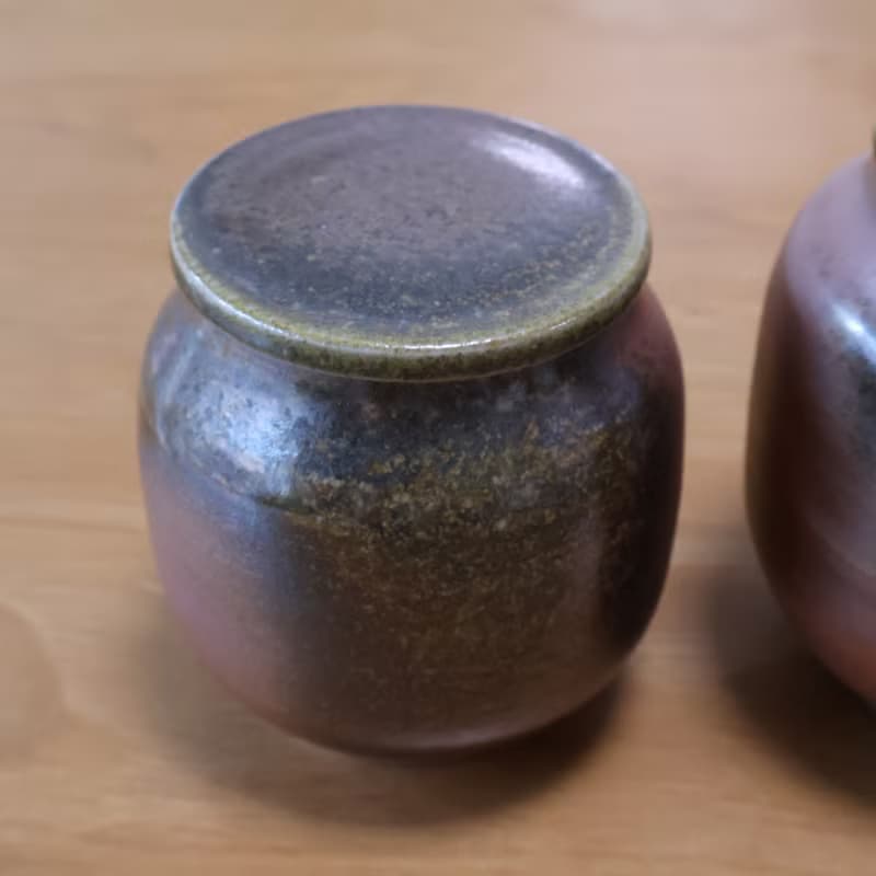 朱泥 柴燒陶茶倉 茶葉罐