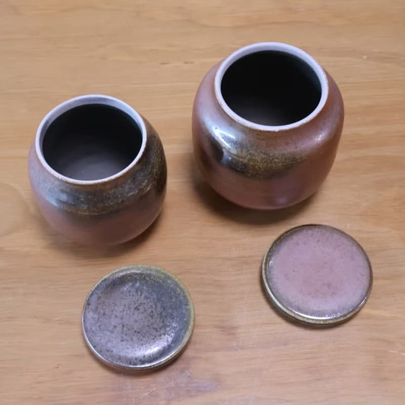 朱泥 柴燒陶茶倉 茶葉罐