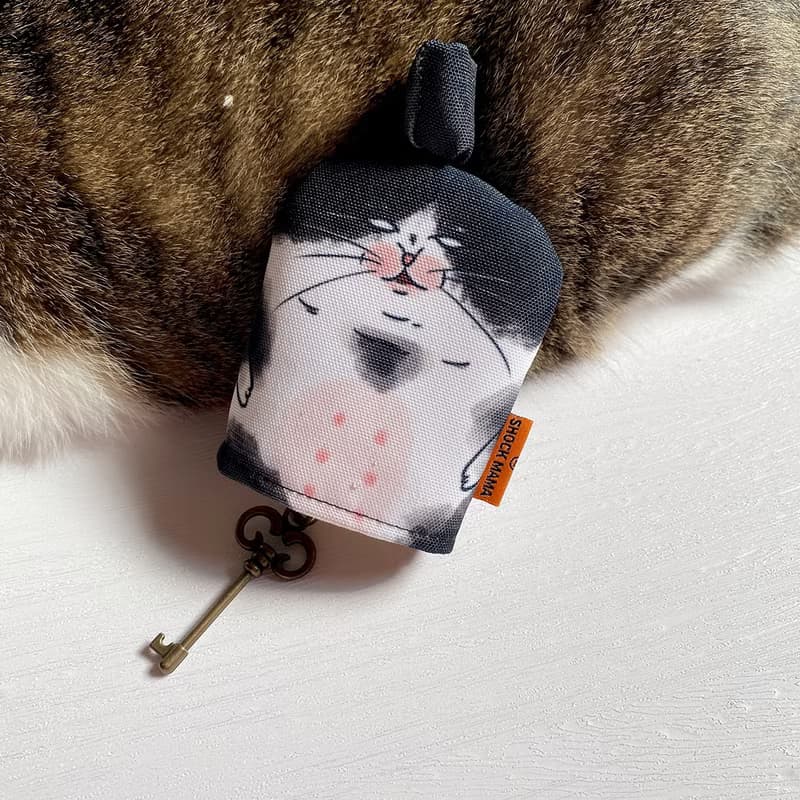 蛋定貓貓 鑰匙收納包 鑰匙包 防潑水