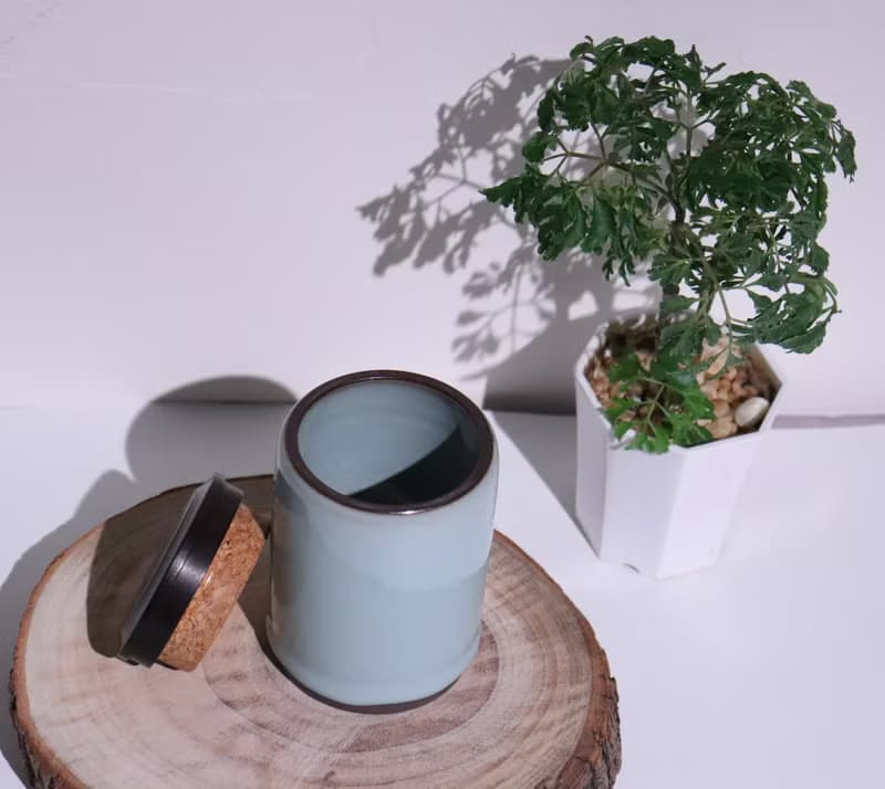 【汝窯 天青色】茶倉 台灣陶瓷茶倉  Ceramic