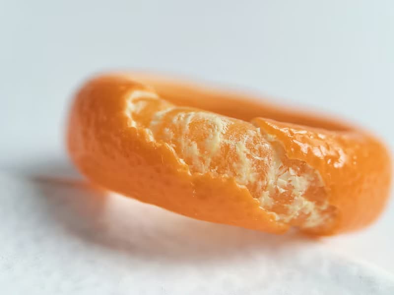 半裸橘子系列*原創軟陶手工戒指仿真橘子個性小衆