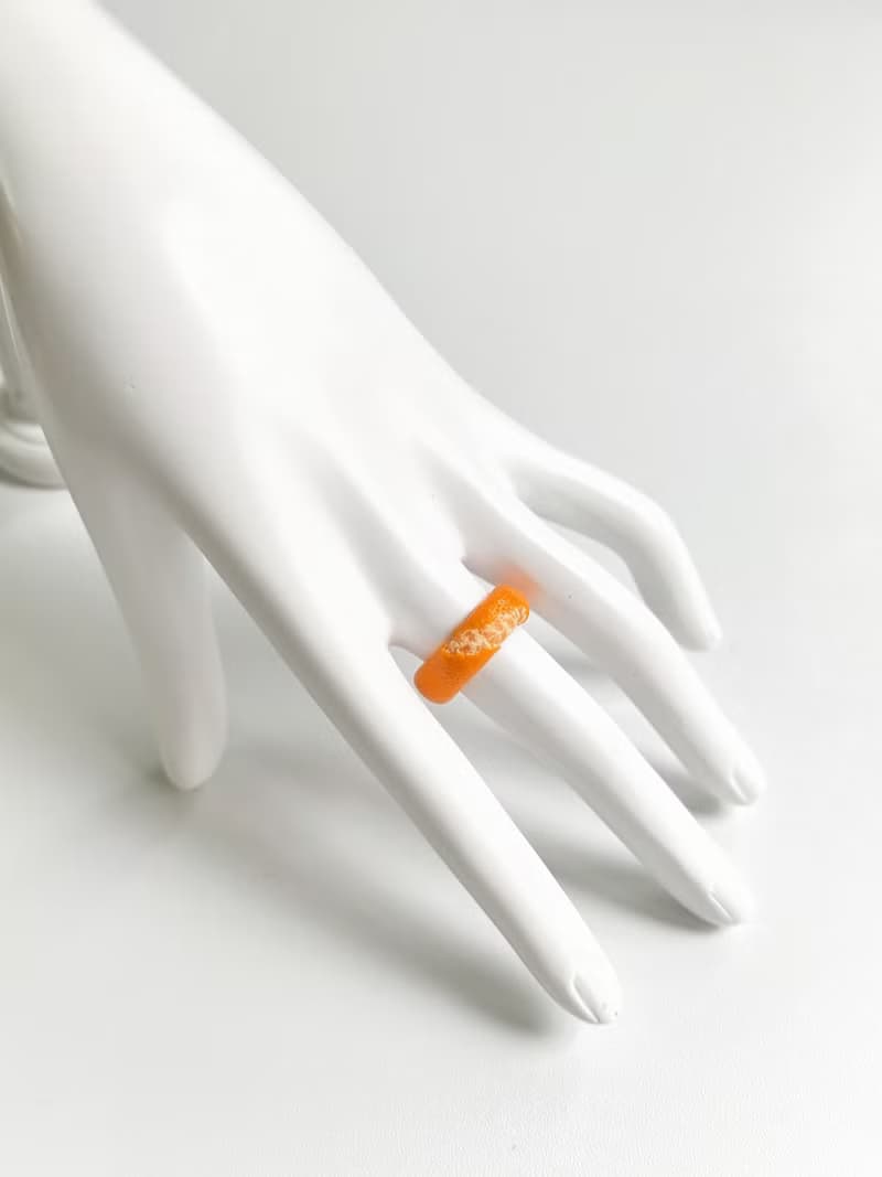 半裸橘子系列*原創軟陶手工戒指仿真橘子個性小衆