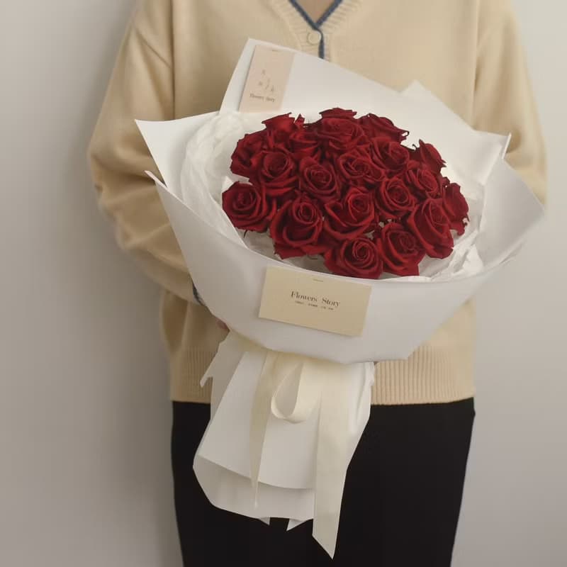 /20朵花束紅色永生玫瑰/求婚 生日 紀念日 畢業 開幕 玫瑰 永生花