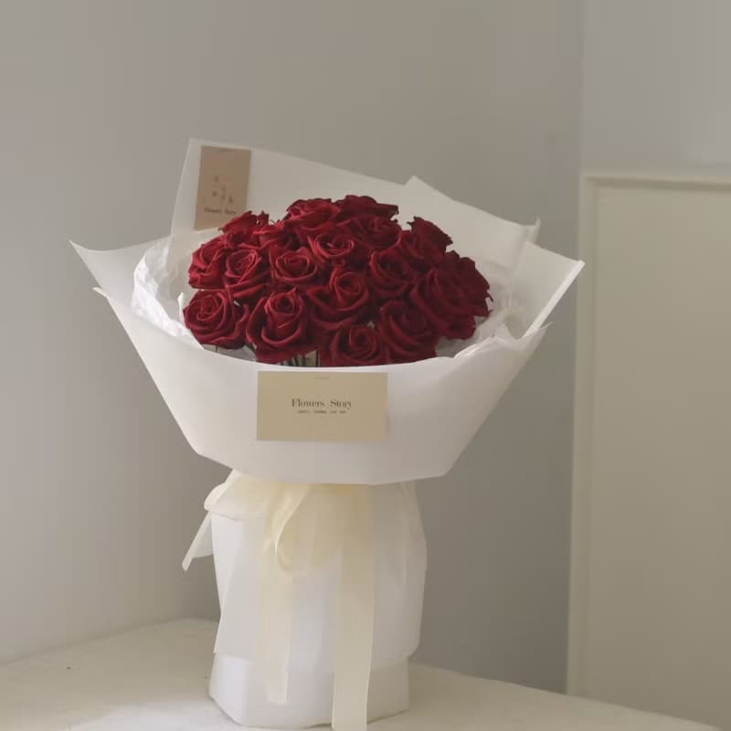 /20朵花束紅色永生玫瑰/求婚 生日 紀念日 畢業 開幕 玫瑰 永生花