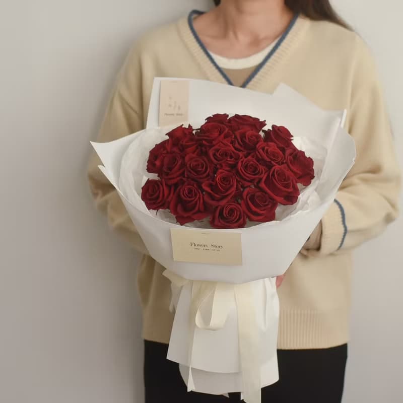 /20朵花束紅色永生玫瑰/求婚 生日 紀念日 畢業 開幕 玫瑰 永生花