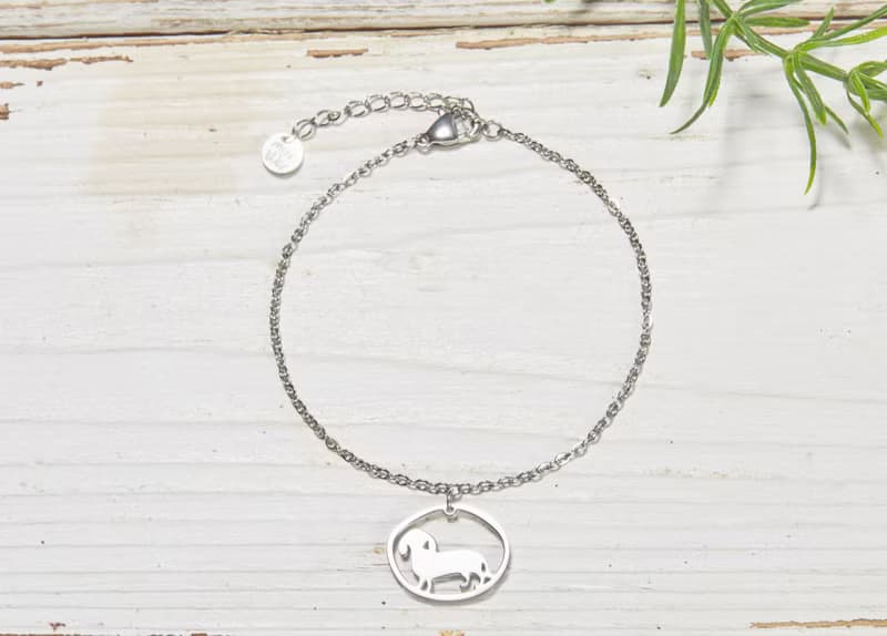 三件套組 狗狗小印章系列- 臘腸狗 -耳環