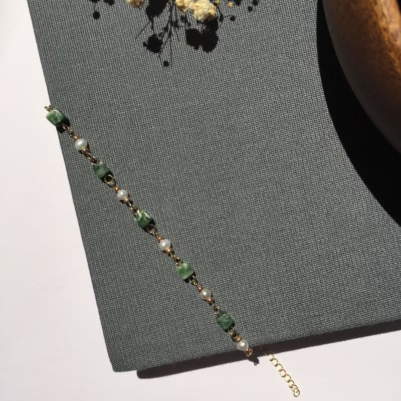 14K包金 淡水珍珠天然石手鍊 手鏈 手環 14KGF