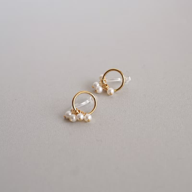 14kgf Circle Earrings