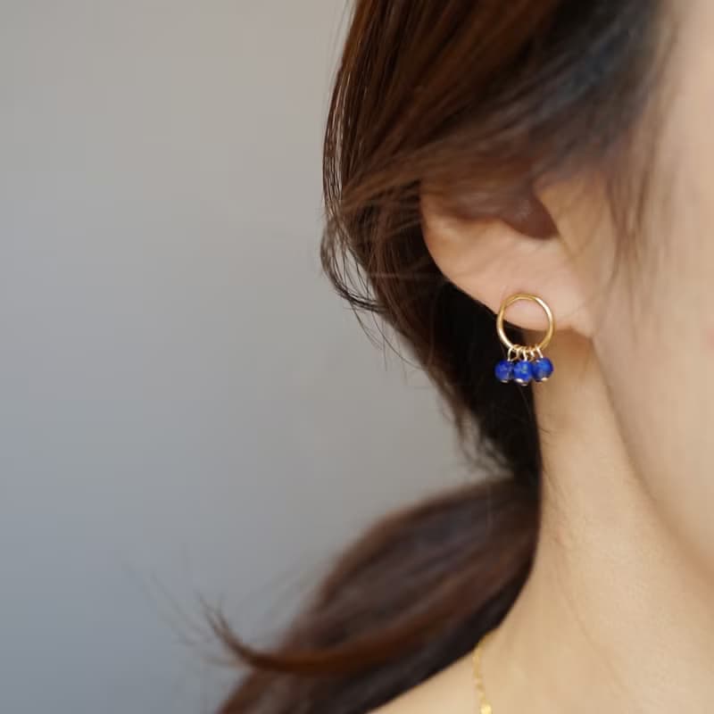 14kgf Circle Earrings