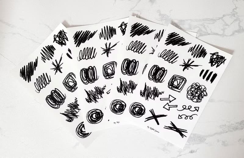 black crayon sticker