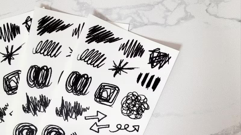 black crayon sticker