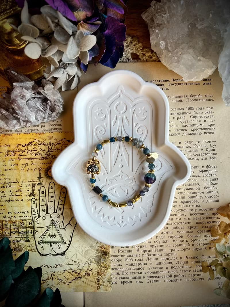 -印地安喵-天然水晶手鏈/黃銅手鍊