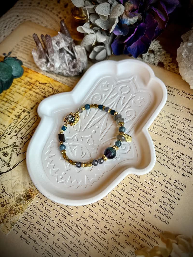 -印地安喵-天然水晶手鏈/黃銅手鍊