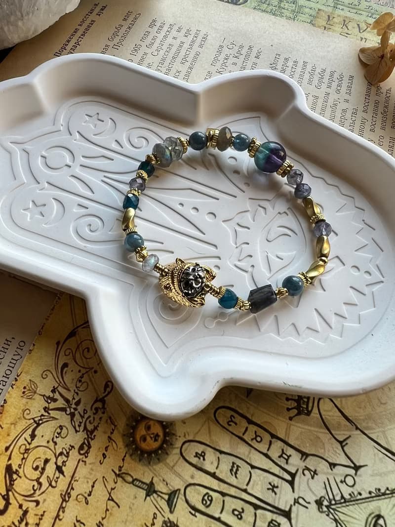 -印地安喵-天然水晶手鏈/黃銅手鍊