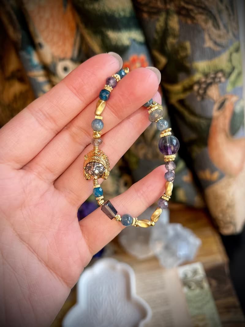 -印地安喵-天然水晶手鏈/黃銅手鍊