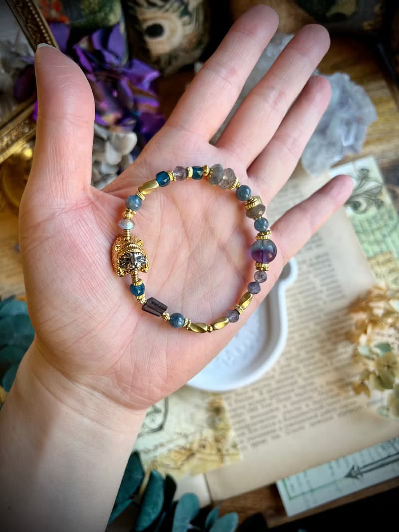 -印地安喵-天然水晶手鏈/黃銅手鍊