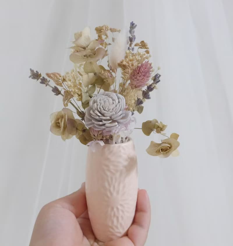 開幕展場鮮花桌花盆花籃禮|文青奧勒岡花束 內湖南港永生花乾燥花