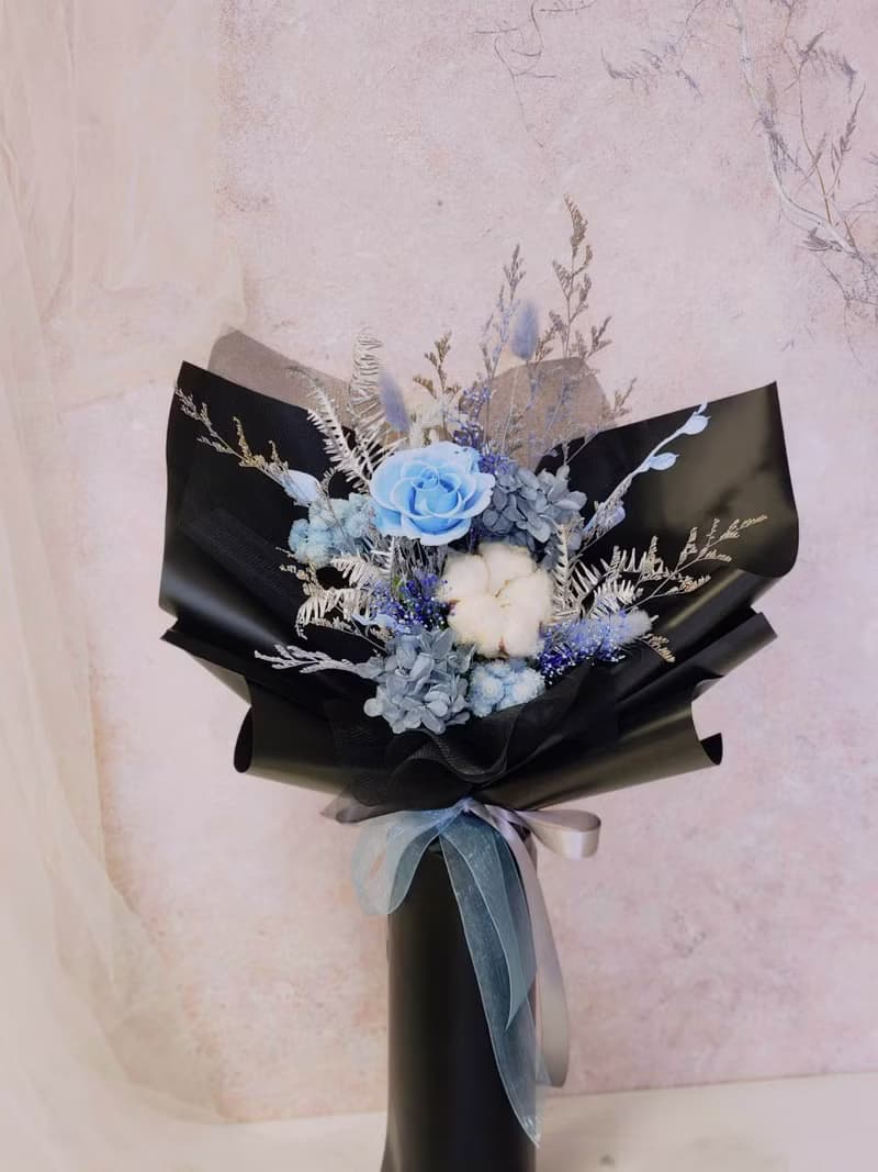 永生玫瑰花束 情人節花束 求婚花束 藍色玫瑰花束