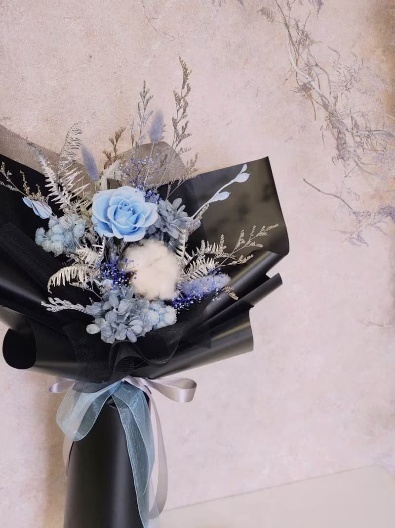 永生玫瑰花束 情人節花束 求婚花束 藍色玫瑰花束